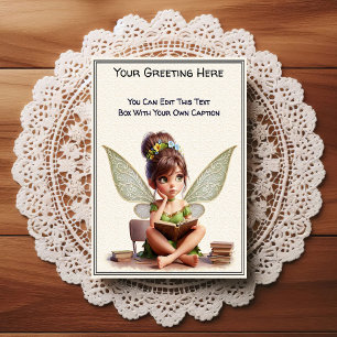 Whimsische Alltags-Sentiment-Geschichtenbuch-Fee Postkarte