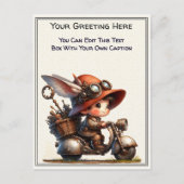Whimsische Alltags-Sentiment-Steampunk-Kunst Postkarte (Vorderseite)