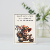 Whimsische Alltags-Sentiment-Steampunk-Kunst Postkarte (Stehend Vorderseite)