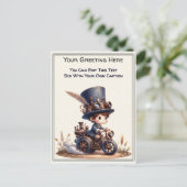 Whimsische Alltags-Sentiment-Steampunk-Kunst   Postkarte (Stehend Vorderseite)