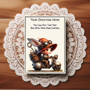 Whimsische Alltags-Sentiment-Steampunk-Kunst Postkarte