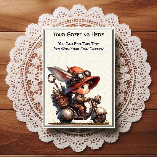 Whimsische Alltags-Sentiment-Steampunk-Kunst Postkarte