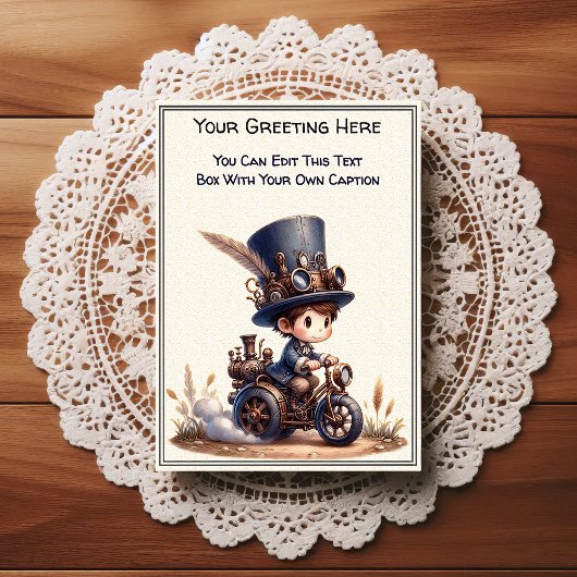 Whimsische Alltags-Sentiment-Steampunk-Kunst   Postkarte