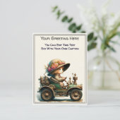 Whimsische Alltags-Sentiment-Steampunk-Kunst Postkarte (Stehend Vorderseite)