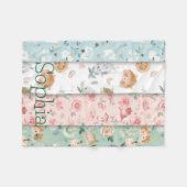 Whimsische Babodecke Waldtiere Muster Fleecedecke (Vorderseite (Horizontal))