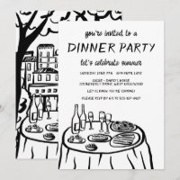 Whimsische Balkon-Dinnerparty individuell handgeze