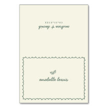 Whimsische bearbeitbare Gästename-Hochzeitsplatzka