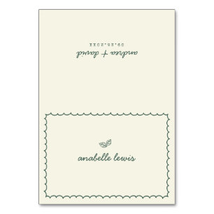 Whimsische bearbeitbare Gästename-Hochzeitsplatzka Tischnummer