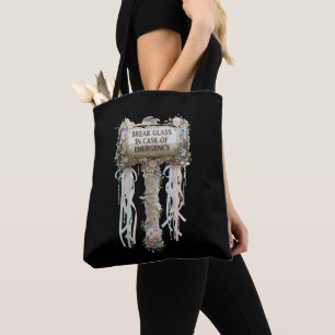 Whimsische Blumen "Glas einschlagen im Notfall Tasche