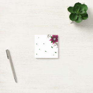 Whimsische Blumen und Blätter Post-it Klebezettel