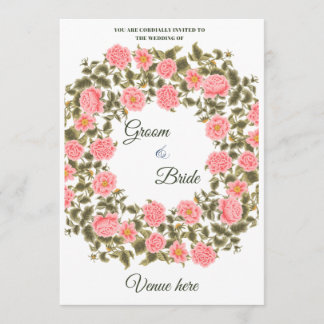 Whimsische botanische florale Hochzeitsstationery Einladung