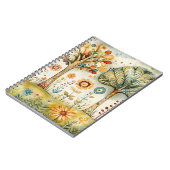 Whimsische Bunte Hippie Boho Bäume | Notizblock (Linke Seite)