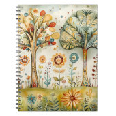 Whimsische Bunte Hippie Boho Bäume | Notizblock (Vorderseite)