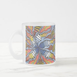 Whimsische bunte neurografische Zentangle-Sternene Mattglastasse
