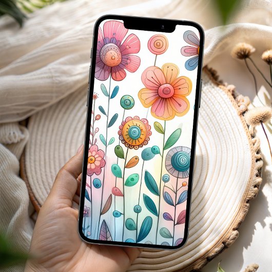 Whimsische bunte Wildblumen | Handyhülle iPhone Hülle