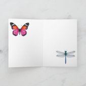 Whimsische Butterfly-Blumen Karte (Innenseite)