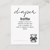 Whimsische Champagner-Windel-Raffle-Tickets Begleitkarte (Vorderseite)