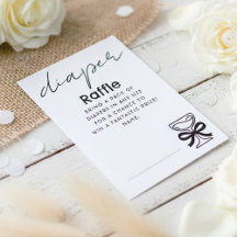 Whimsische Champagner-Windel-Raffle-Tickets