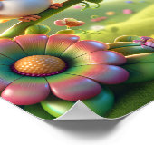 Whimsische Dreiergruppe Frühlingsliedvögel Poster (Ecke)