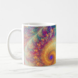 Whimsische Fantasy-Abstrakte Fraktal-Wirbel-Kunst Kaffeetasse