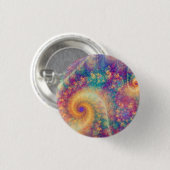 Whimsische Fantasy-Abstrakte Fraktal-Wirbelkunst Button (Vorne & Hinten)