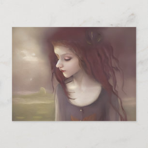 Whimsische Fantasy-Kleine Fee Postkarte