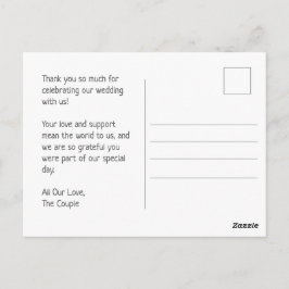 Whimsische Florale Aquarell-Hochzeit Postkarte