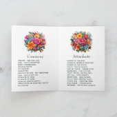 Whimsische Florale Fiesta-Hochzeit Programm (Innenseite)