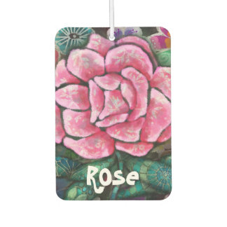 Whimsische Florale Pinke Rosen Art Nouveau Botanik Autolufterfrischer