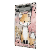 Whimsische Fuchs-Wasserfarben-Blumenkunst Mini Klemmbrett (Gewinkelt2)