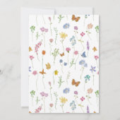 Whimsische Garten-Wildblumen-Hochzeit Einladung (Rückseite)