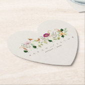 Whimsische Gartenhochzeit mit Wildblumen Untersetzer (angewinkelt)