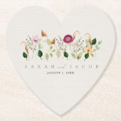 Whimsische Gartenhochzeit mit Wildblumen Untersetzer (Vorderseite)