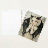 Whimsische Gothic Fantasy Fee mit Blumenkrone Planer (Anzeige)