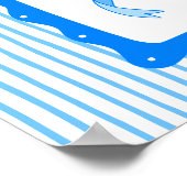 Whimsische handgezeichnete Art eines blauen Schlei Poster (Ecke)