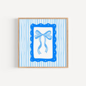 Whimsische handgezeichnete Art eines blauen Schlei Poster