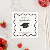 Whimsische handgezeichnete handgeschriebene Abschl Serviette (Beispiel)