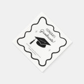 Whimsische handgezeichnete handgeschriebene Abschl Serviette (Ecke)