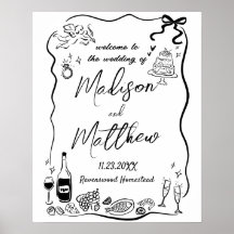 Whimsische handgezeichnete Illustrationen Doodle-H