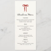 Whimsische, handgezeichnete Weihnachts-Dinner-Flat Menükarte (Vorderseite)