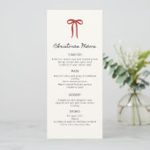 Whimsische, handgezeichnete Weihnachts-Dinner-Flat Menükarte (Stehend Vorderseite)