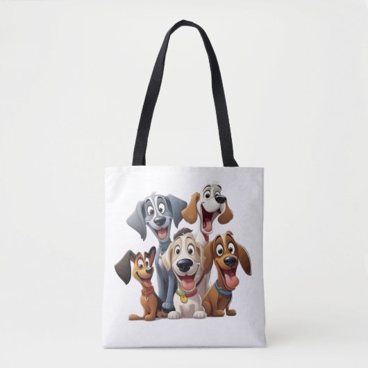Whimsische Hunde Tasche (Vorderseite)