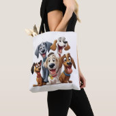 Whimsische Hunde Tasche (Von Nahem)