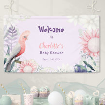 Whimsische Lavendel-Aquarell-Baby-Shower-Einladung