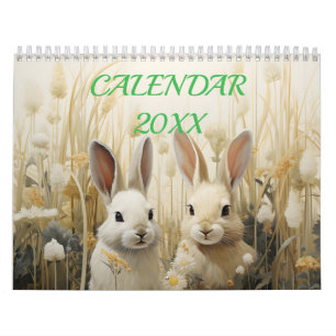 Whimsische Natur-Wald-Wildtier-Aquarell Kalender