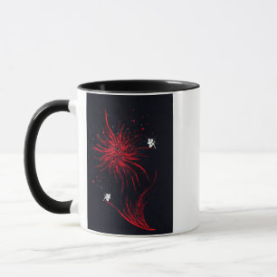 Whimsische rote Spinne Lilie Lycoris Fantasie Tasse