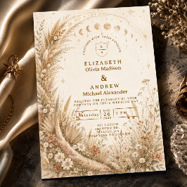 Whimsische Rustikale Himmlische Hochzeit Einladung