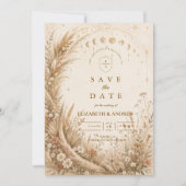 Whimsische Rustikale Himmlische Hochzeit Save The Date (Vorderseite)