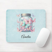 Whimsische Schmetterlinge in einem Glas Mousepad (Mit Mouse)