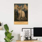 Whimsische Schönheit: Devon Rex Poster (Heimbüro)